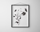 Beautiful Flowers with Butterflies  Wall Art Decal